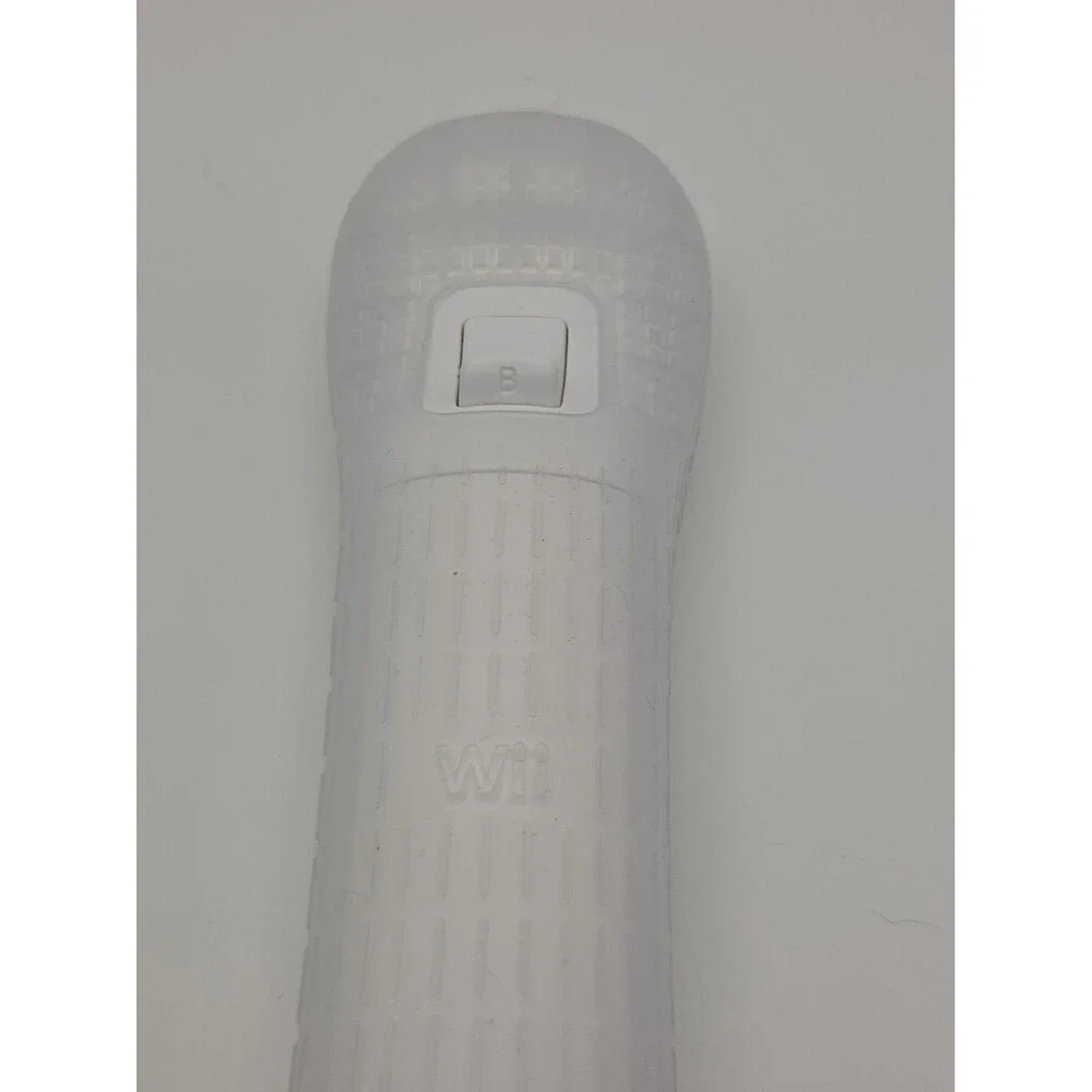 White Wii Nintendo Motion Plus Controller With Sleeve And Strap Tested